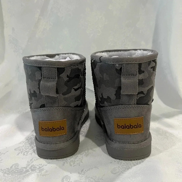 Balabala Faux Ugg Style Boots Grey Camo Fall Winter  Eur 27 NEW - Picture 4 of 8